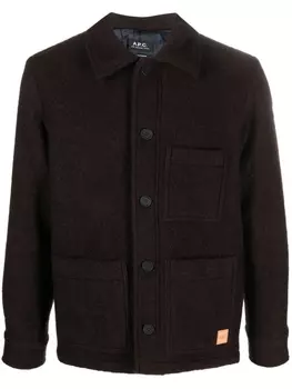 A.P.C. куртка Emile из смесовой шерсти, коричневый