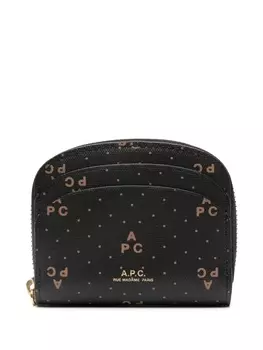 A.P.C. мини-кошелек Demi-Lune, черный