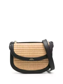 A.P.C. мини-сумка через плечо Genve из рафии, нейтральный цвет
