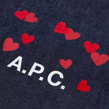 A.P.C. Миниатюрная большая сумка с логотипом valentines, синий