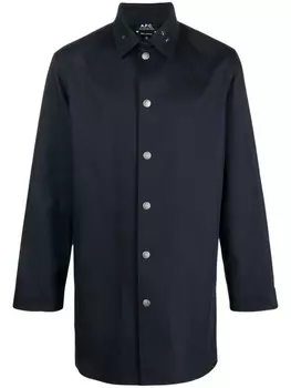 A.P.C. плащ Thibault, синий