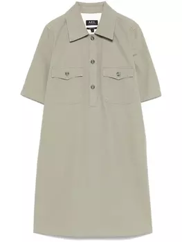 A.P.C. платье мини Selia, зеленый