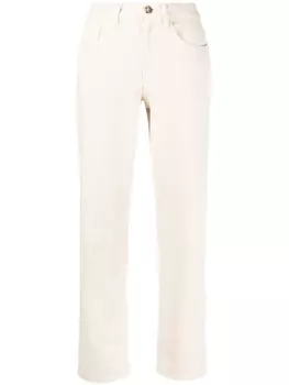 A.P.C. прямые брюки с завышенной талией, нейтральный цвет