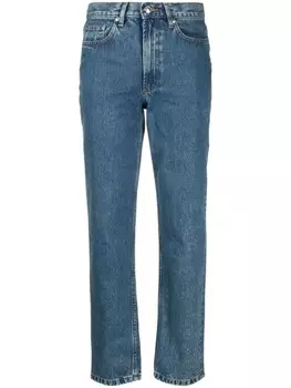 A.P.C. прямые джинсы с завышенной талией, синий