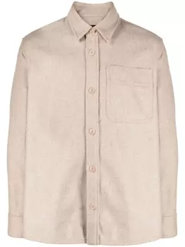 A.P.C. рубашка Basile с классическим воротником, нейтральный цвет