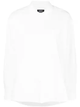 A.P.C. рубашка Boyfriend с вышитым логотипом, белый