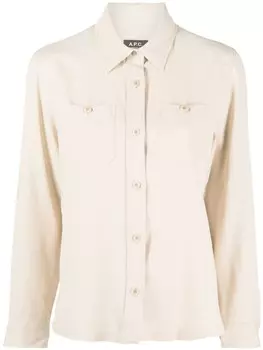 A.P.C. рубашка Chlo с длинными рукавами, серый