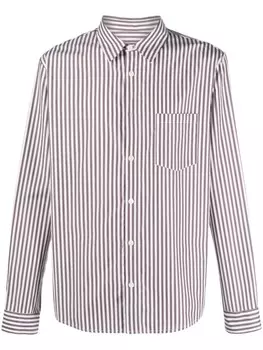 A.P.C. рубашка Clment в полоску, белый