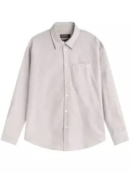 A.P.C. рубашка Грега, нейтральный цвет