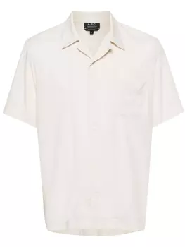 A.P.C. рубашка Lloyd с короткими рукавами, нейтральный цвет
