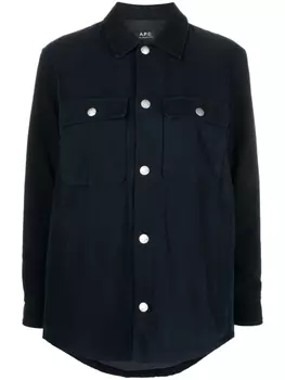 A.P.C. рубашка на пуговицах, синий