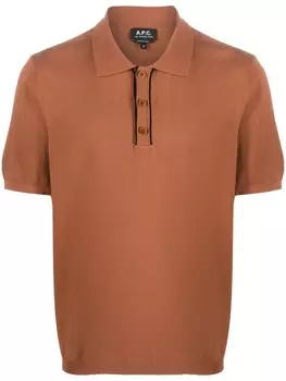 A.P.C. рубашка поло Jacky, коричневый
