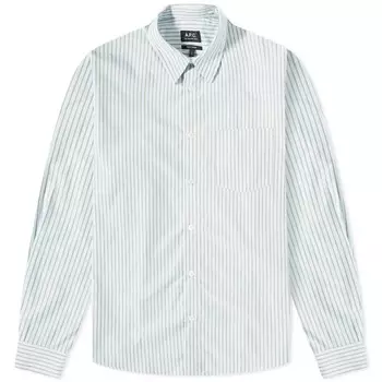 A.P.C. Рубашка в полоску Clement, зеленый
