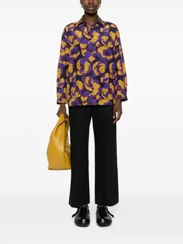 A.P.C. рубашка Wendy с цветочным принтом, фиолетовый