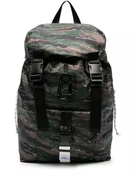 A.P.C. рюкзак Trek с камуфляжным принтом, зеленый
