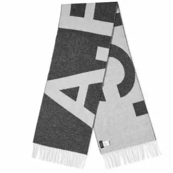 A.P.C. шарф с логотипом Malo, черный