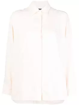 A.P.C. шелковая рубашка на пуговицах, нейтральный цвет