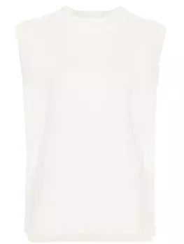 A.P.C. шерстяной топ с круглым вырезом, нейтральный цвет