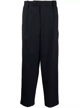 A.P.C. шерстяные брюки Renato со складками, синий