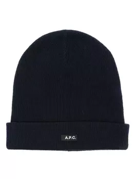 A.P.C. шерстяные шапки с логотипом, синий