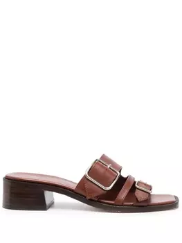 A.P.C. шлепанцы Aly Talon 50, коричневый