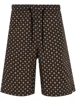 A.P.C. шорты Vincento с геометричным узором, черный