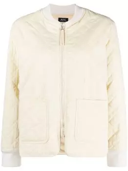 A.P.C. стеганая куртка Elea, нейтральный цвет