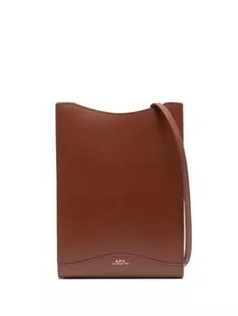 A.P.C. сумка Jamie с логотипом, коричневый