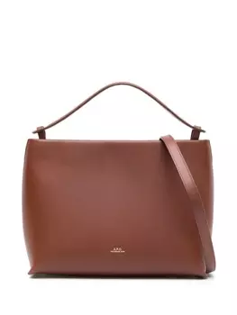 A.P.C. сумка-тоут с логотипом, коричневый