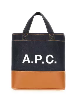 A.P.C. сумка-тоут с логотипом, синий