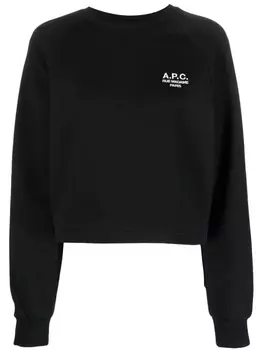 A.P.C. толстовка Oona с вышитым логотипом, черный