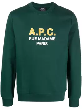A.P.C. толстовка с логотипом, зеленый