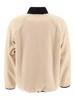 A.P.C. толстовка с полумолнией и аппликацией логотипа, нейтральный цвет