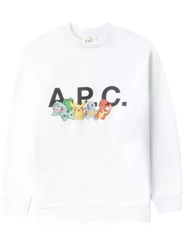 A.P.C. толстовка с принтом Pokmon, белый