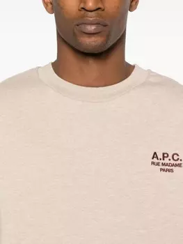 A.P.C. толстовка с вышитым логотипом, нейтральный цвет