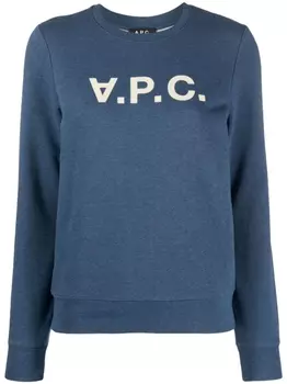 A.P.C. толстовка Viva с логотипом, синий