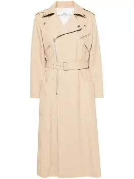 A.P.C. тренч длины макси, нейтральный цвет