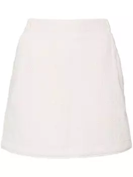 A.P.C. твидовая юбка мини, белый