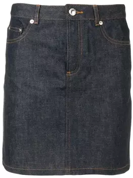 A.P.C. юбка с завышенной талией, синий