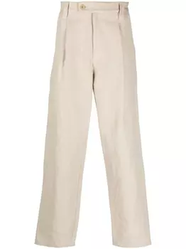 A.P.C. укороченные брюки прямого кроя, нейтральный цвет