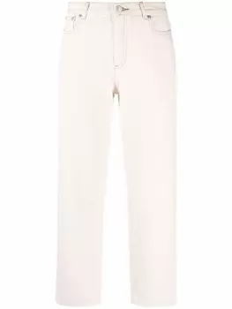 A.P.C. укороченные джинсы с завышенной талией, нейтральный цвет
