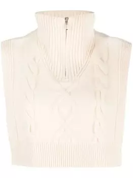 A.P.C. укороченный воротник фактурной вязки, серый