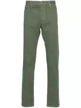 A.P.C. зауженные джинсы средней посадки, зеленый