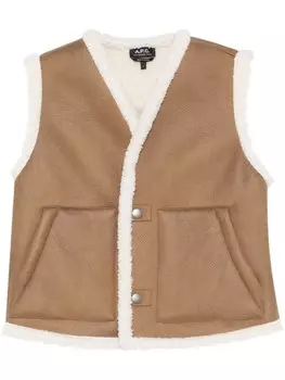 A.P.C. жилет Zachari, коричневый