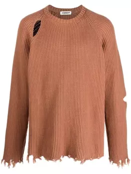 A Paper Kid джемпер с эффектом потертости, оранжевый