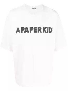A Paper Kid футболка с логотипом, нейтральный цвет