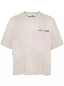 A Paper Kid футболка с логотипом, серый
