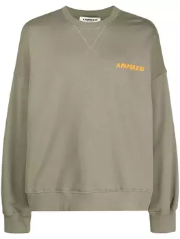 A Paper Kid толстовка с логотипом, зеленый