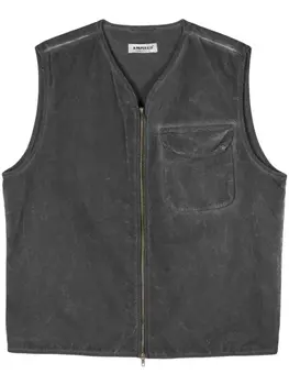 A Paper Kid жилет с логотипом, серый