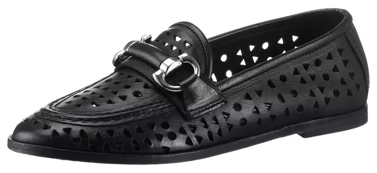 A.S.98 Лоферы "Джаззи", тапочки, полуботинки с элегантной декоративной пряжкой, черный